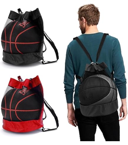 Borsa A Rete Per Palloni Bewudy - Zaino Portapallone Regolabile, Per Calcio, Basket, Spiaggia - Foto 12