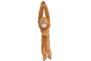 Wild Republic- Hanging Monkey Orang-outan Singe, 15254, 20 inches, Marron