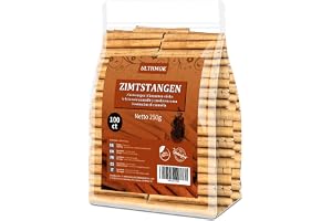Premium kanelstänger 100 bitar (250 g) Kanel - Kanel 100% naturlig, försiktigt torkad, vegansk