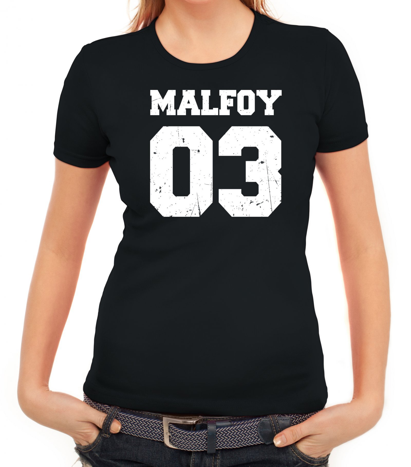 Fanartikel-Fan-Kult-Film-Trikot-Damen-T-Shirt-Malfoy-03-Gre-SSchwarz