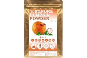 Plant Gift 100% Pure Pumpkin Powder 南瓜粉 Polvo natural, excelente sabor para bebidas, batidos, yogur, horneado, galletas, pasteles y bebidas, polvo no GM - sin relleno, sin aditivos 100g / 3.25oz