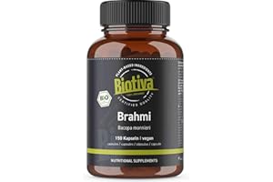 ‎BIOTIVA Brahmi Kapseln Bio - 150 Kapseln - 500mg pro Kapsel - Bacopa Monnieri - Gedächtnispflanze - vegan - ohne Zusatzstoffe - Abgefüllt und kontrolliert in Deutschland - Biotiva
