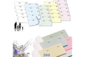 VL SOLUTION Blocchetti numerati da 1 a 100 colorati. Blocchi numeri per Lotterie feste, estrazioni, sagre. Formato 13 x 6 cm (Conf. da 2 Blocchetti 1-100)