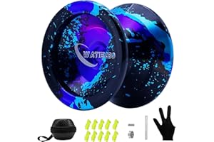 WATIEOBOO YOYO: Profi-Metall-Yoyo mit Reaktion für Kinder 8-12 Jahre, Nicht-reaktiver Yo yo für Erwachsene (Fortgeschrittene bis Experten) – mit U-Typ-KK-Lager + Handschuh und 10 Ersatz-Yoyo-Strängen