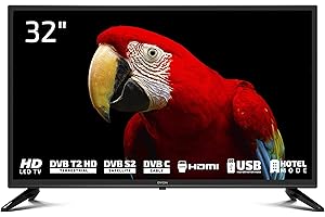 DYON Live 32 Pro Téléviseur HD, 80 cm (32 "), triple tuner (DVB-C/-S2/-T2), mode hôtel, lecteur multimédia USB)