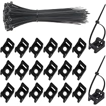 Shappy Kabelbinder-Halterung Set – 150 Stück Mit 15,2 Cm Kabelbindern, Clips & Schrauben Für Die Kabelorganisation