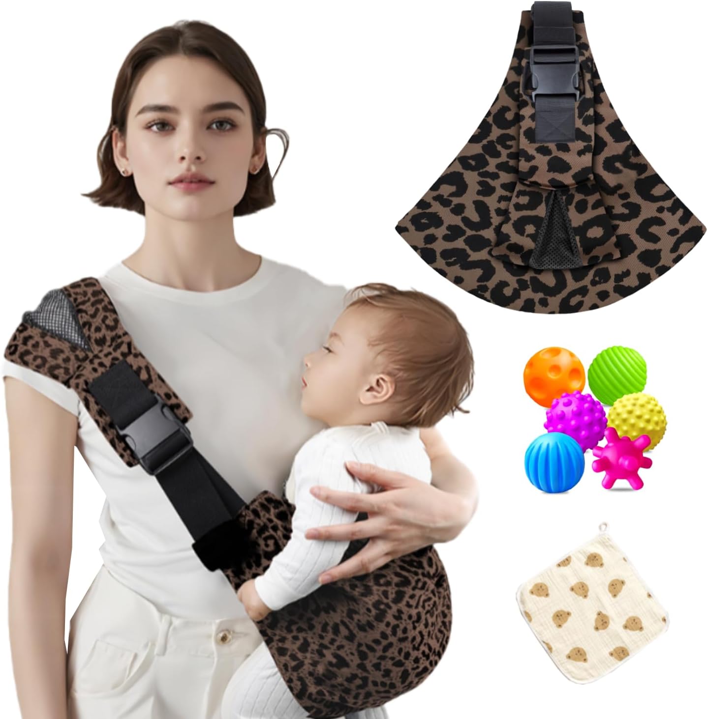 Baby Sling Carrier | Adjustable Front & Back, Adjustable Sling Easy Toddler Carrier Comfortable Baby Wrap Carrier Baby Carrier Wrap for Newborn Up to 6M-3 Years