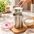 Prelly Stainless Steel Yogurt and Hung Curd Maker 1000ml - BPA Free for Making 200g Homemade Yogurt Steel Strainer with Airti