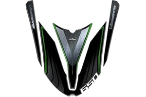 Resin Bike Adhesivos de Moto Compatibles con Kawasaki Versys 650 2017-2020. Protección Guardabarros de Choques y Arañazos de Moto. Adhesivo 3D Resinado - Made in Italy