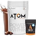 ATOM Whey Protein Double Rich Chocolate 1kg+ AS-IT-IS Creatine 100g (Combo Pack)