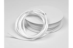 CREATIVERY Kumihimo Rouleau de 10 m de cordon tressé en satin de 2 mm (blanc)