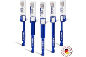 Sedion® Fliesenbohrer Set 5tlg. 5, 6, 8, 10, 12 mm Sechskant E6.3 Premium – Meisterhafte Diamantbohrer für harte Fliesen und Feinsteinzeug - Exklusive Industrie Qualität für professionelle Ergebnisse!