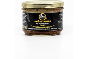 Esprit Foie Gras - Pâté de canard au poivre vert 200 g - Conserverie familiale du Gers - Canard élevé et transformé dans le Gers - Terroir et gastronomie du Sud-Ouest