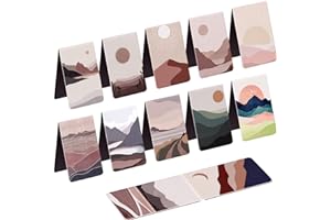 UpUDo Lot de 12 Marque-page, Signets Magnétiques,Bandes de Lecture pour Enseignants, Amateurs de livres, Enfants, étudiants