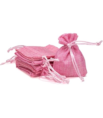 Sacchettini Per Confetti Sacchetti-Bomboniere Matrimonio In Juta E Pizzo - Dimensione 12x10 Cm Varieta Di Opzioni Colore Rustic Chic 3 Confetti Bianchi - Foto 11