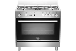 LA GERMANIA LaGermania Cucina a Gas con Forno a Gas Ventilato, 5 Fuochi, 90x60 cm