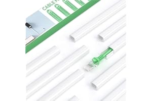 MUDEELA Single Cable Tidy Paintable Cable Duct - Hide a Wired Concealer for Speaker Cables, Ethernet Cable Raceway Kit (Without Plugs or Connectors), Small