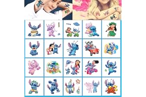LANSEEDE 20 Psc Cartoon Temproary Tattooos Birthday Party Supplies Favors Party Bag Filler for Kids Boys Girls School Rewards……