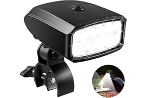 Yuyotrre Grill Light, Grill Light for Outdoor Grill, Portable 360 Rotatable BBQ Light with 10 Super Bright LED Lights, Grill Accessories with Sturdy Clamp Mount Fits Handle (Battery NOT Included)