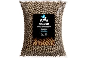 ZOMA Argilla Espansa per Piante in Vaso, Palline Argilla a Grana Piccola per Drenaggio e Areazione, Argilla espansa per Idroponica e Decorazione Estetica Senza Colorazione Chimica (6Litri 2KG)