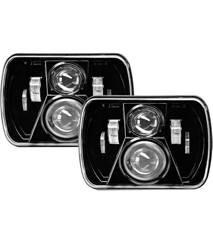 Shkalacar 2 Fari A LED 7x6 Pollici 5x7 Con DRL E Indicatori – 200W 30000LM, Abbaglianti/Anabbaglianti, IP67, Spina H4