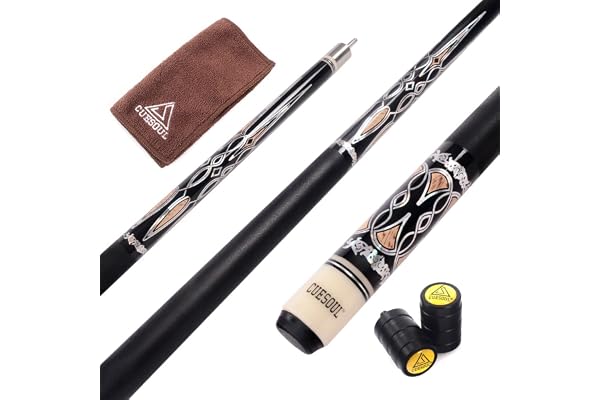 CUESOUL 57 inch 21 Oz Pool Cue with 13mm Cue Tips with Cleaning Towel & Joint Protector (CSPC027)