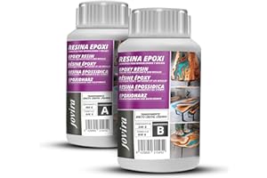 JOVIRA PINTURAS Resina Epoxi Transparente. Para manualidades, obras de arte, madera, mesas creativas madera, joyería artística, artesanía creativa, bricolaje. (0,64 Kilos (Paquete de 1))