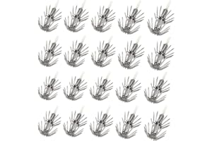 anzuelos de Calamar,LAOJIA 20PCS # 2.0 - # 4.0 Calamar Luminoso Enganches Ganchos De Madera De Camarón Jig Paraguas Ganchos