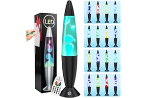 FBSPORT Laval Lamp - Lámpara de lava para niños, 17 colores cambiantes, luz nocturna LED, lámpara de noche, decoración relajante del hogar, sala de estar, lámpara de oficina para adultos, adolescentes