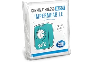 SWEET NIGHT - Coprimaterasso Singolo 90x190 cm | Lenzuolo Impermeabile e microtraspirante | Morbido e Silenzioso | Lavabile a 90°C