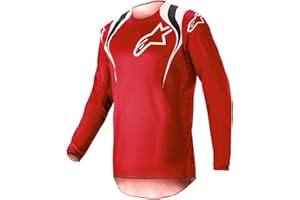 Alpinestars Men's Fluid Narin Motocross Jersey, Black/White, XS-M