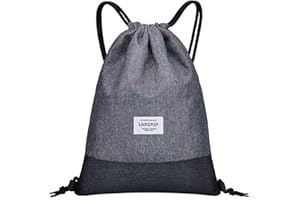 LIVACASA Mochilas de Cuerdas Unisex Casual Mochilas Cordón Impermeable Gimnasio Deporte Ligero Gym Bag