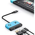 Switch Dock for Nintendo Switch OLED, 3 in 1 Switch TV Adapter with 4K HDMI, USB 3.0 Port, Type C 65W PD Charging, Portable Docking Station Travel for Nintendo Switch/Switch OLED