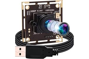 ELP Webcam Full HD 1080p H.264 USB Kamera Low Illumination mit 100 Grad Objektiv Keine Verzerrung