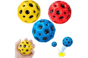 OSDUE 3PCS Jumping Ball, Space Ball Super High Bouncing Bounciest Lightweight Foam Balls Hohe Springender Gummiball Sprünge Gummiball Space Balls EIN Knallendes Geräusch Machen für Party Gift