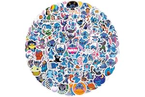 HYRTSSTF Lilo & Stitch – Autocollants Kawii pour bouteilles d'eau, autocollants Lilo et Stitch pour filles, enfants, cadeaux, friandises, bouteilles, ordinateurs portables, bagages