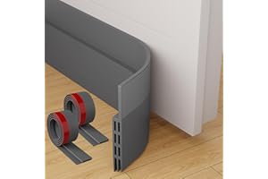 Boudin de Porte Isolant, MARICATO 200 cm X 5 cm Bas de Porte Isolant, Joint de Porte D'entrée Idéal Pour Thermique, Coupe-Vent, Insionorisant et Imperméable (Gris)