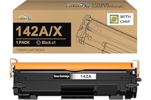 COLORFLY Tóner de 142 A [con Chip] Compatible con HP 142A W1420A 142X W1420X para HP Laserjet MFP M140w Toner M110w M110 MFP M140 MFP M139w M139 (1 Negro)