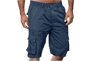YAOJIWANG Pantalones Cortos De Verano para Hombre Rectos con Cintura EláStica con Cremallera con Bolsillo Transpirables Elegantes Pantalones Cortos Pantalones De Trabajo Pantalones De Senderismo Pantalones