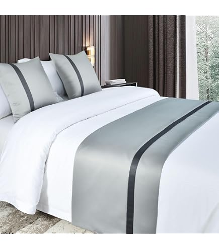 Chemin De Lit Hôtel Avec Coussins Assortis - 45x240 Cm (lit 2m), Turquoise, Tissu Doux, Pour Décoration Chambre