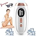 Laser Hair Removal With Cooling System, at-Home IPL Hair Removal for Women Men, Upgraded to 999,900 Flashes Permanent Hair Removal Device on Facial Legs Arms Bikini Line (White)