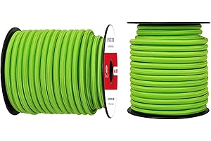 Abma Cord Corda Elastica 8mm 20M Corda di Gomma Cavo Elastico Marino per Teloni, Tende e Bagagli - Verde