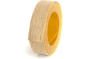 Bricoroll - Canto Autoadhesivo - Fácil aplicación sin Plancha - Elaborado en Madera Natural - Diseño de Roble - 25mm x 5m - para Tableros y Muebles - Fácil Aplicación - Fabricado en España