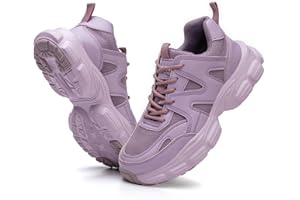 TBNOI Safety Trainers Women Safety Shoes Thick Sole Lightweight Steel Toe Cap Trainers Puncture Proof Ladies Work Trainers for Hazardous Workplace UK Size 3-7