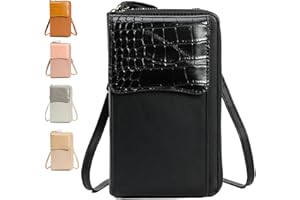 GoPaw Pu Leder Klein Handytasche Zum UmhäNgen,Porte Monnaie Portefeuille Femme,Damen Handy UmhäNgetasche Mit Verstellbarer Gurt Und KartenfäCher FüR Frauen Passt Handy Unter 6,5 Zoll