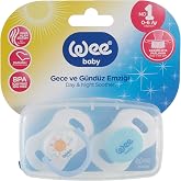 Wee Baby 2'li Gece G&uuml;nd&uuml;z Emzik No:1 (Saklama Kabı Hediyeli) - MAVİ