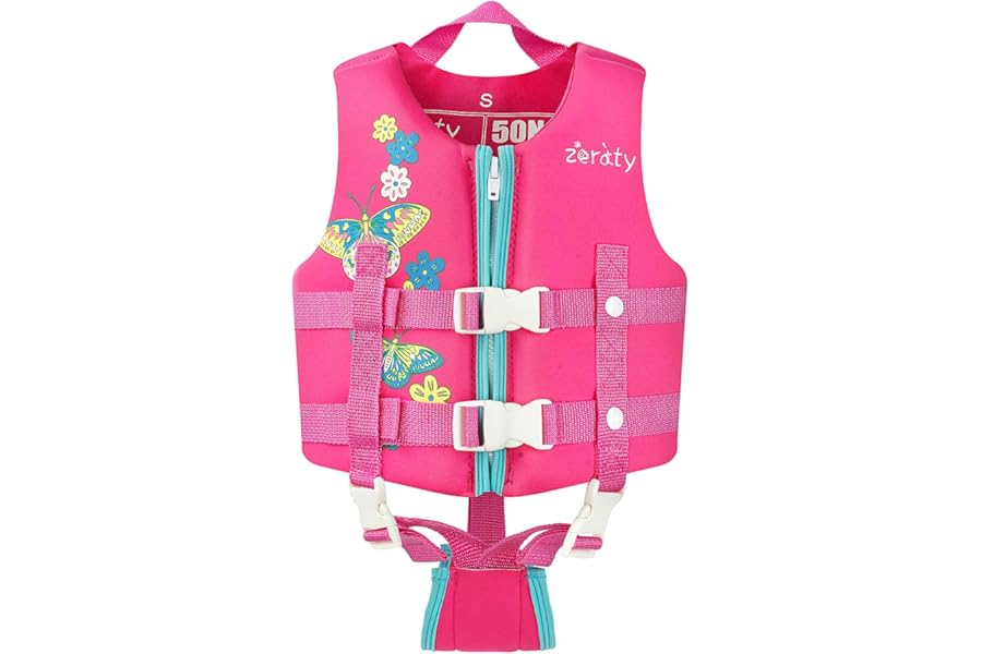 Zeraty Kids Swim Vest Float Jacket for Toddlers with Adjustable Strap for Boys Girls Age 2-9+ Years/36-88Lbs