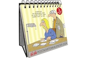Uli Stein Postkartenkalender 2024: Tischkalender mit Spiralbindung und 53 Postkarten zum Heraustrennen und Versenden (Uli Stein Kalender 2024)