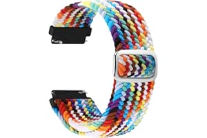 WNIPH Correa Trenzada de 20mm Compatible con Samsung Galaxy Watch 7/FE/6/5/4, Watch 4/6 Classic, Watch 5 Pro, Amazfit GTS 4 Mini/GTS 2 Mini/GTR Mini/Bip 3/Bip 3 Pro, Venu Venu Sq/Sq 2 Música/2 Plus