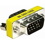 rhinocables® VGA 15 Pin Male to Male SVGA Adapter Gender Changer Connects and Extends